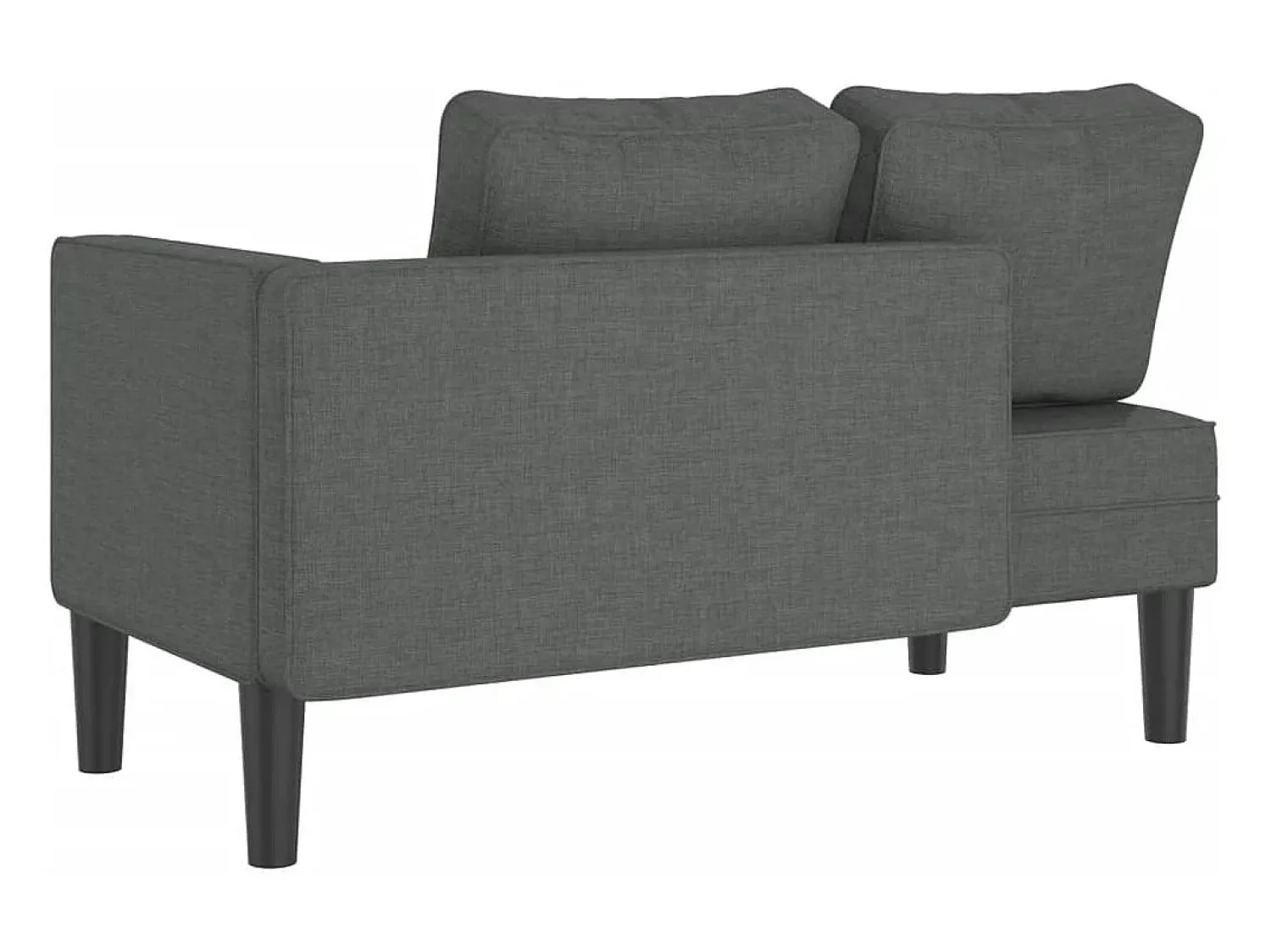 Sofá| Chaise lounge com almofadões tecido -escuro PT917922 Cinzento
