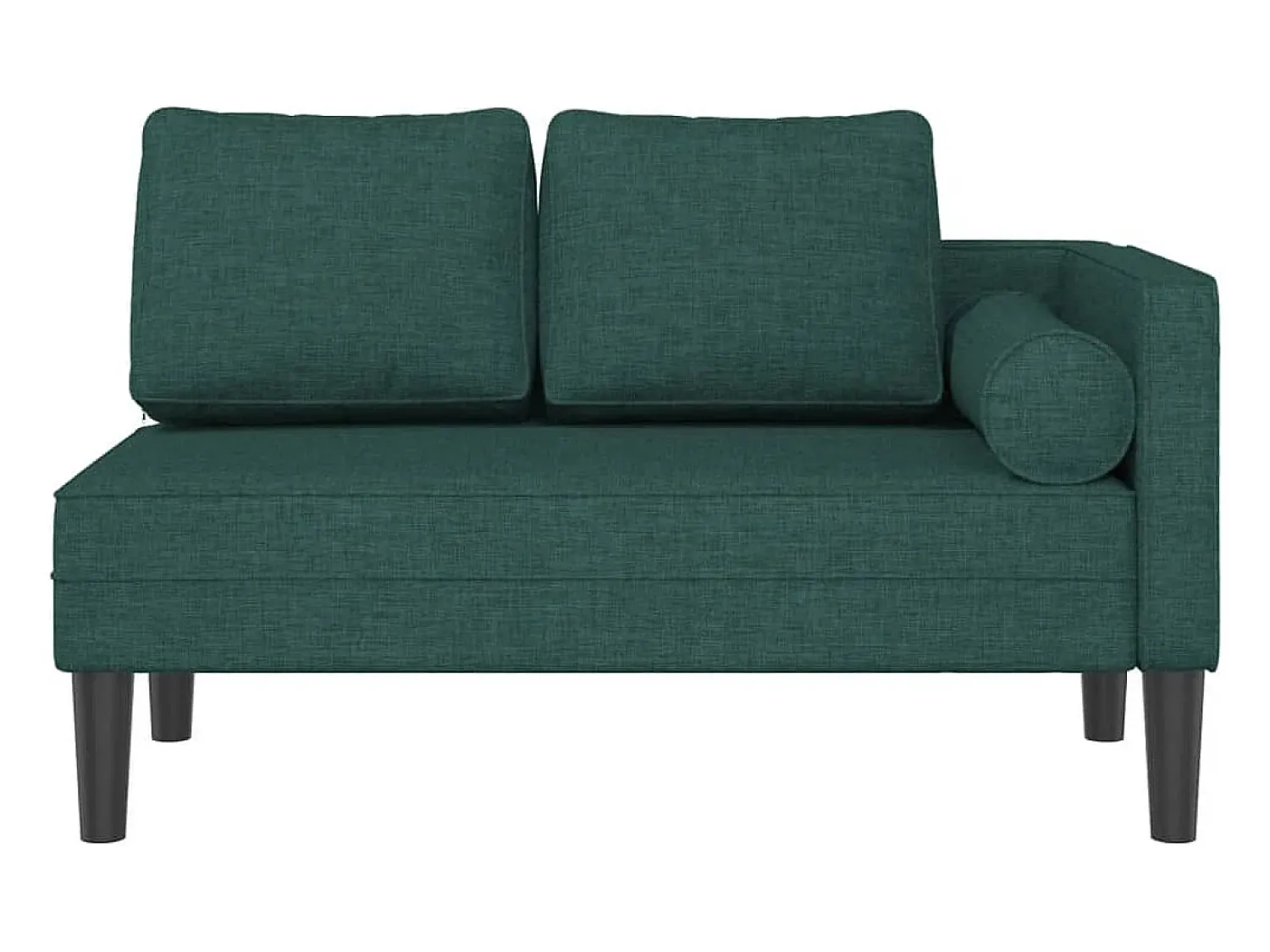 Chaise lounge com almofadões tecido -escuro PT794372 Verde