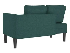 Chaise lounge com almofadões tecido -escuro PT794372 Verde
