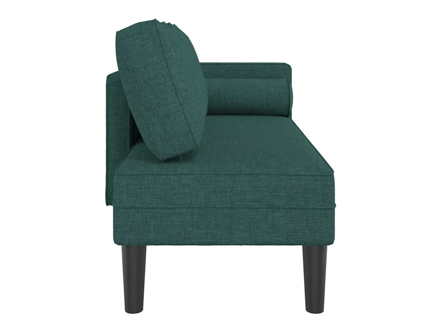 Chaise lounge com almofadões tecido -escuro PT794372 Verde