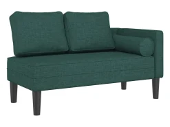 Chaise lounge com almofadões tecido -escuro PT794372 Verde