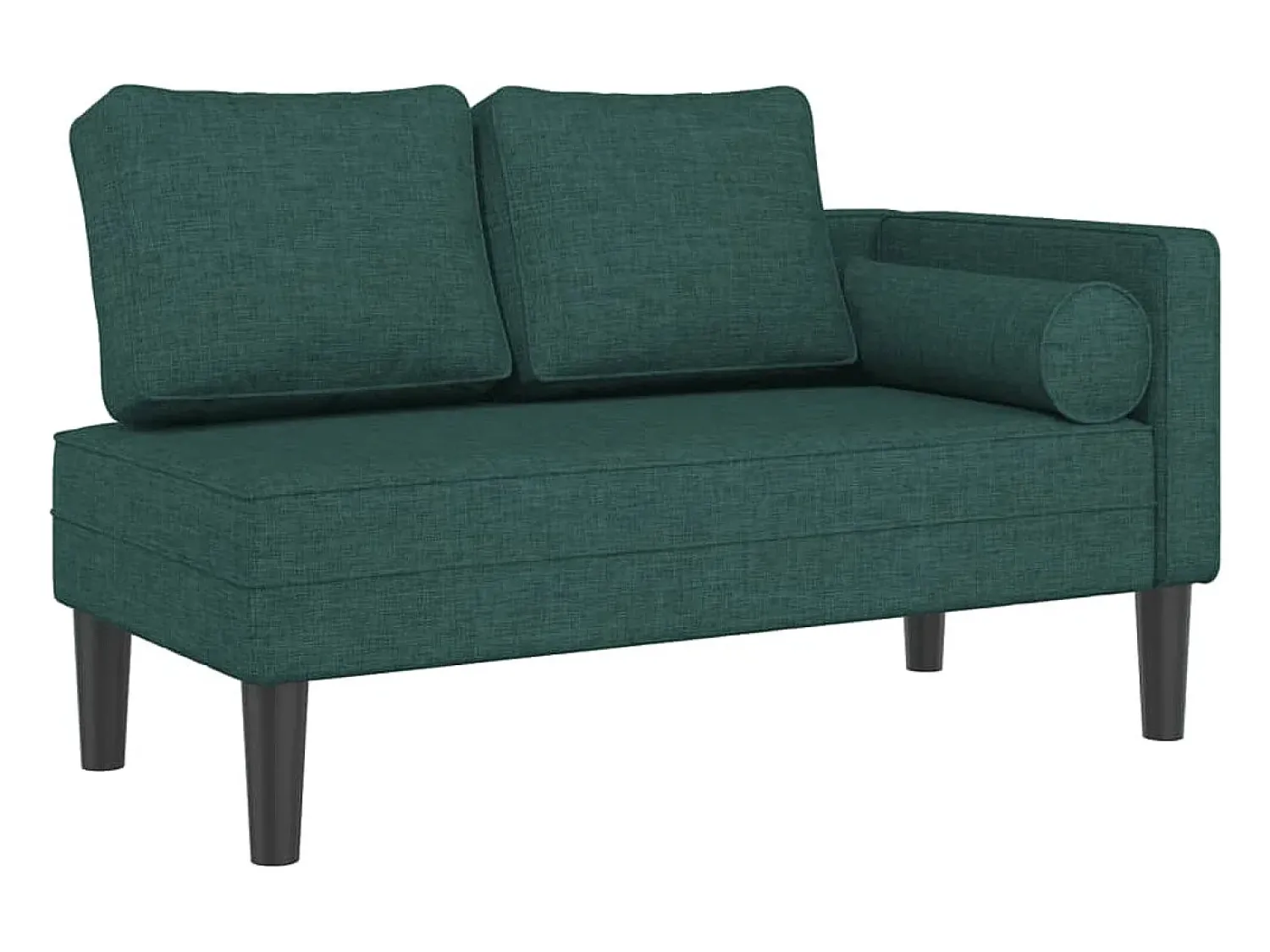 Chaise lounge com almofadões tecido -escuro PT794372 Verde
