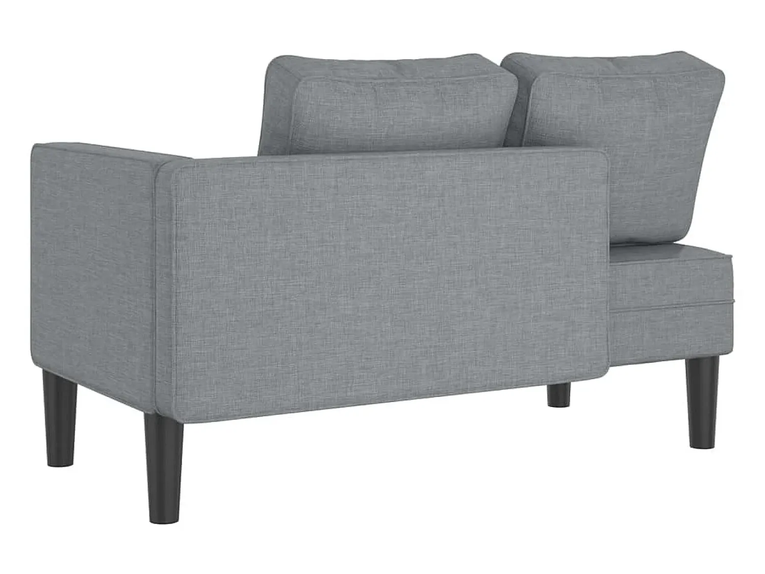 Sofá| Chaise lounge com almofadões tecido -claro PT125770 Cinzento