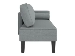 Sofá| Chaise lounge com almofadões tecido -claro PT125770 Cinzento