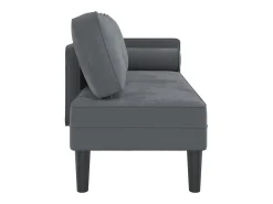 Chaise lounge com almofadões veludo -escuro PT854854^ Sofá