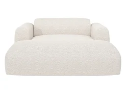 Sofá*Maison Céphy Chaise-longue 2 lugares tecido bouclé - POGNI de Branco