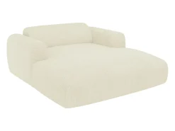 Sofá|Maison Céphy Chaise-longue 2 lugares veludo canelado branco-sujo POGNI de Branco sujo
