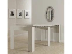 Online CLARA - Mesa consola branca fina extensível de 25 cm a 2 metros - extensões integradas - até 8 pessoas - envio gratuito Branco