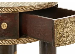 Mesa De Apoio*Loft24 Cómoda com 3 gavetas Cinza / Carvalho Multicor