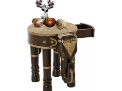Mesa De Apoio*Loft24 Cómoda com 3 gavetas Cinza / Carvalho Multicor