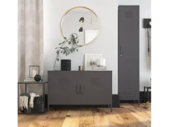 Dorel Home Cómoda com 6 gavetas em MDF azul marinho^ Móvel De Arrumação