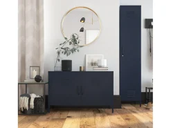 Móvel De Arrumação|Dorel Home Cómoda com 5 gavetas em MDF cinzento pomba Azul