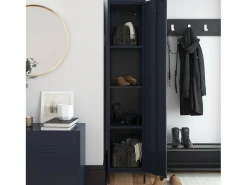 Móvel De Arrumação|Dorel Home Cómoda com 5 gavetas em MDF cinzento pomba Azul