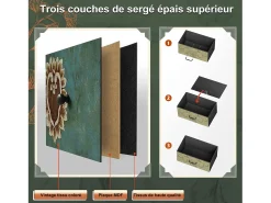 Cômoda de 9 gavetas para quarto, estilo industrial, estrutura de metal, tampo de madeira, multicolorida^ Vitrina