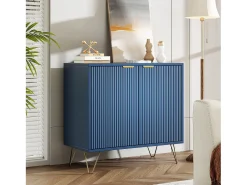 Cômoda de 2 portas com prateleira, aparador, armário de cozinha, quarto, 80 x 40 x 78 cm,^ Vitrina