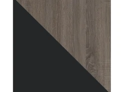 Mesa De Centro|Dorel Home Cómoda Esmeralda 3 gavetas CarvalhoCreme Preto