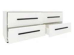 Móvel De Tv| Cômoda TV haaus Siena, 4 gavetas, , 120 x 35 x 45 cm Branco