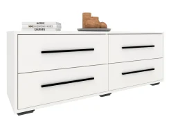 Móvel De Tv| Cômoda TV haaus Siena, 4 gavetas, , 120 x 35 x 45 cm Branco