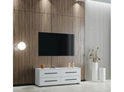 Móvel De Tv| Cômoda TV haaus Siena, 4 gavetas, , 120 x 35 x 45 cm Branco