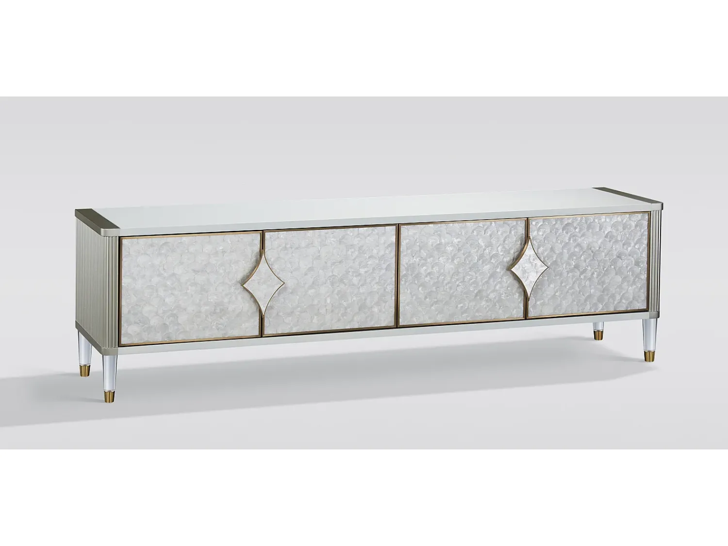 Cómoda 200x55x40 cm branca estilo st201^ Móvel De Tv