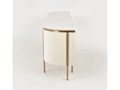 Móvel De Tv| Cómoda 200x60x40 cm branco ecru estiloso ST120 Branco / Dourado