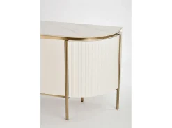 Móvel De Tv| Cómoda 200x60x40 cm branco ecru estiloso ST120 Branco / Dourado