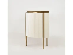 Móvel De Tv| Cómoda 200x60x40 cm branco ecru estiloso ST120 Branco / Dourado
