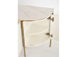 Móvel De Tv| Cómoda 200x60x40 cm branco ecru estiloso ST120 Branco / Dourado
