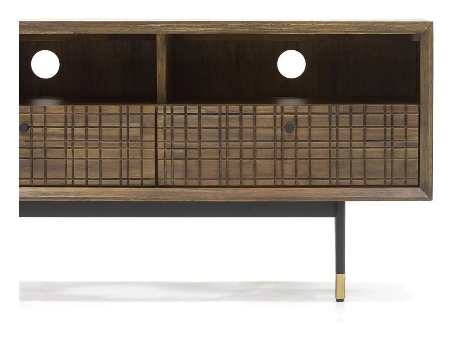 Móvel De Tv| Cómoda 160x55x45 cm castanha labirinto mazl01-160 Castanho
