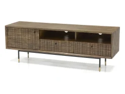 Móvel De Tv| Cómoda 160x55x45 cm castanha labirinto mazl01-160 Castanho
