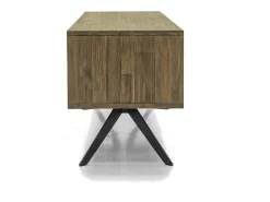 Móvel De Tv| Cómoda 160x55x45 cm castanha massa masl01 Cinzento / Castanho