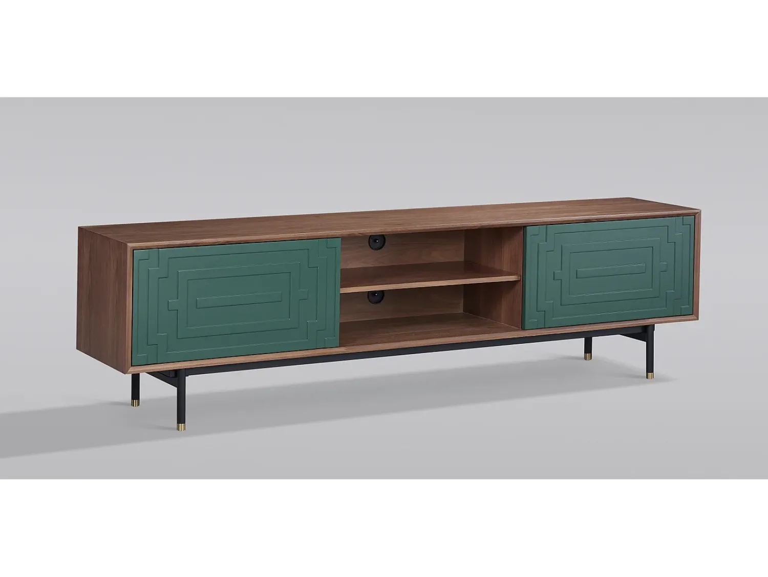 Cômoda 200x55x40 cm nogueira stilig st153^ Móvel De Tv