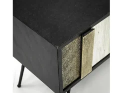 Cómoda 150x55x45 cm preta adesso adesl01^ Móvel De Tv