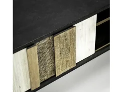 Cómoda 150x55x45 cm preta adesso adesl01^ Móvel De Tv