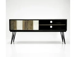 Cómoda 150x55x45 cm preta adesso adesl01^ Móvel De Tv