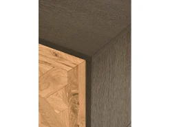 Móvel De Tv| Cómoda 133x55x39 cm preta Indus IN25-2 Preto / Castanho