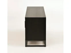 Móvel De Tv| Cómoda 133x55x39 cm preta Indus IN25-2 Preto / Castanho