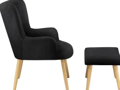 Poltrona*Loft24 Coco | Poltrona em Miâcrofibra Preta Preto