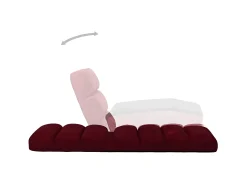 Poltrona| Colchão dobrável couro artificial tinto PT849913 Vermelho
