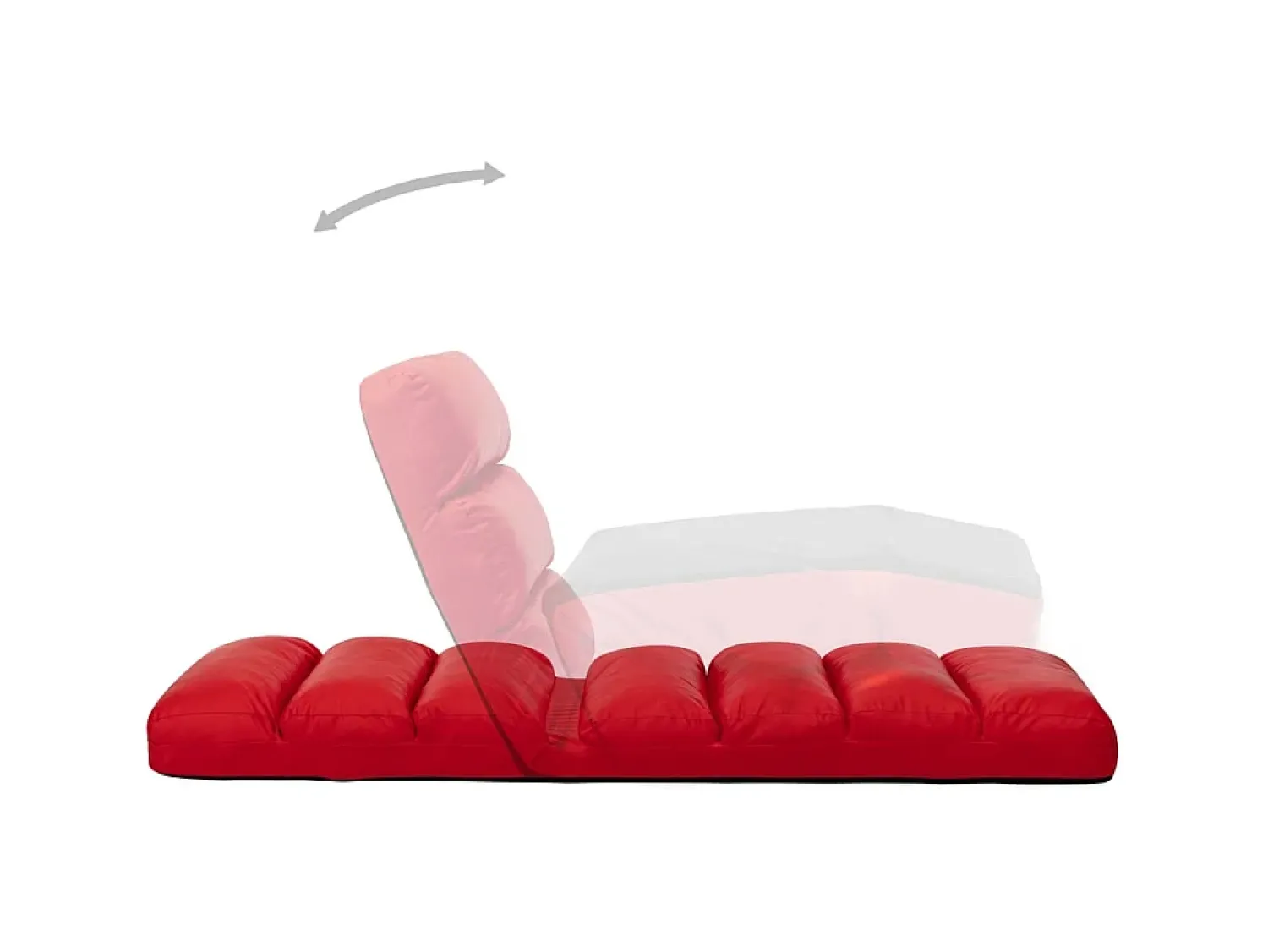 Poltrona* Colchão dobrável couro artificial PT775163 Vermelho
