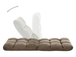 Poltrona*vidaxl Colchão dobrável microfibra cinzento-acastanhado Taupe