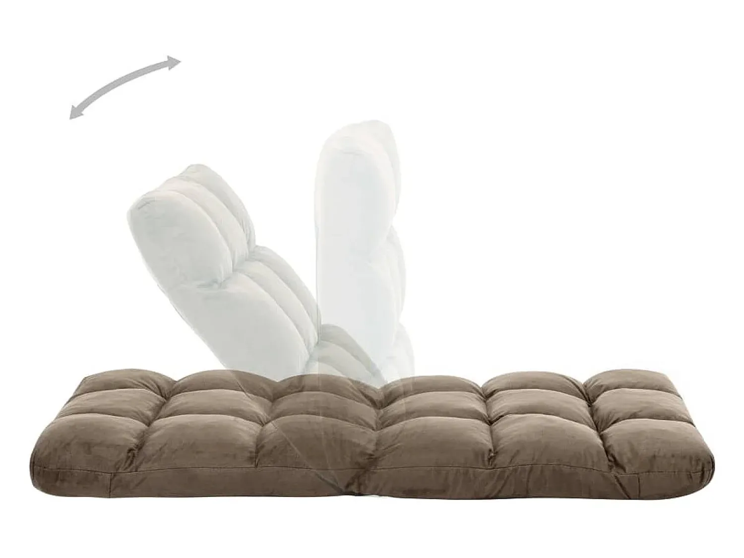 Poltrona*vidaxl Colchão dobrável microfibra cinzento-acastanhado Taupe