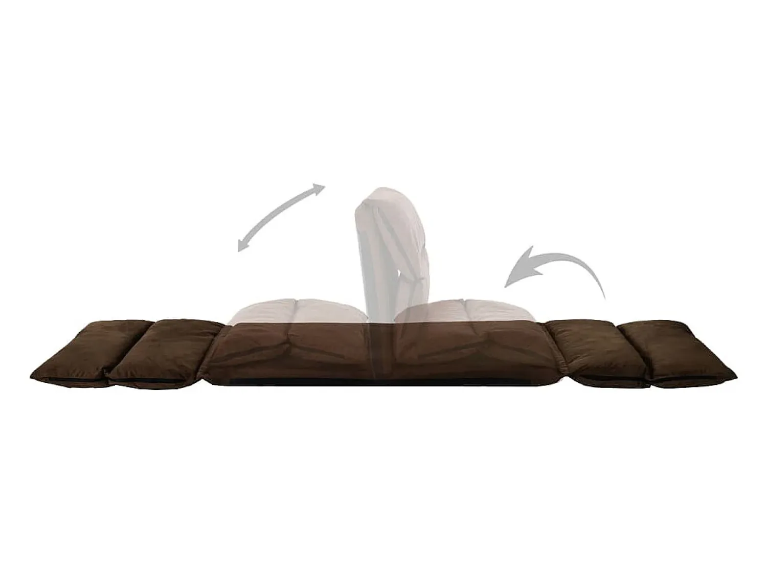 Poltrona|vidaxl Colchão dobrável microfibra Castanho
