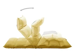 Poltrona*vidaxl Colchão dobrável tecido mostarda Amarelo