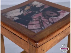 coleção hollywood - Banqueta de madeira marrom - Conjunto de 1 peça^ Banco