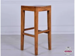 coleção hollywood - Banqueta de madeira marrom - Conjunto de 1 peça^ Banco