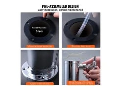 Sale Coluna de Cerveja SucceBuy, com Dois Torneiras, Inox e Fechamento Automático, para Festas e Bares Prateado