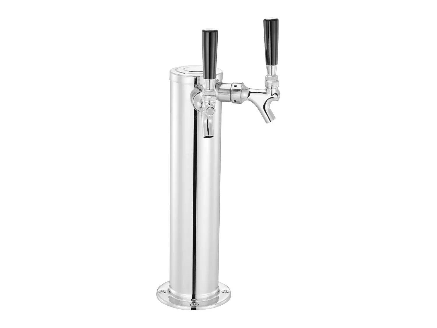 Sale Coluna de Cerveja SucceBuy, com Dois Torneiras, Inox e Fechamento Automático, para Festas e Bares Prateado