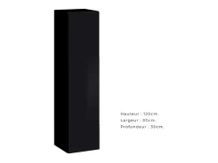 Best Price Factory Coluna suspensa modelo médio na cor preta para sala de estar, coleção SWITCH. Preto