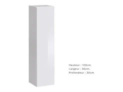 Outlet Price Factory Coluna suspensa modelo médio na cor branca para sala de estar, coleção SWITCH. Branco